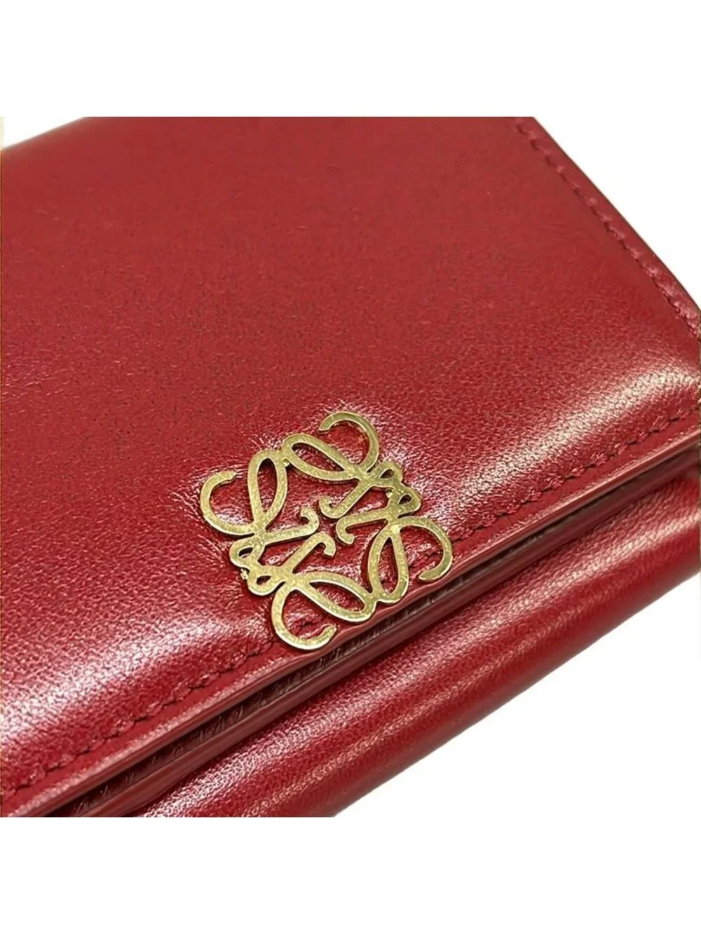 Loewe Bordeaux Leather Wallet
